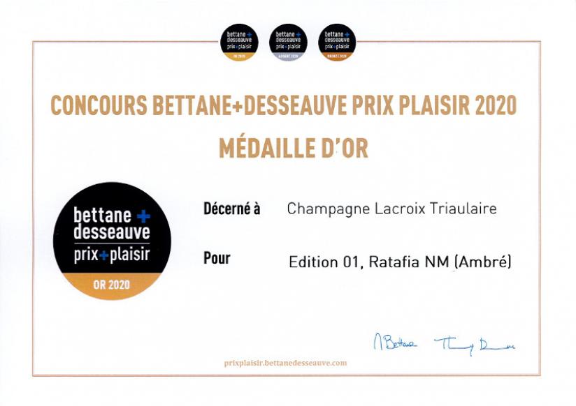 Concours Prix Plaisir 2020 Bettane+Desseauve